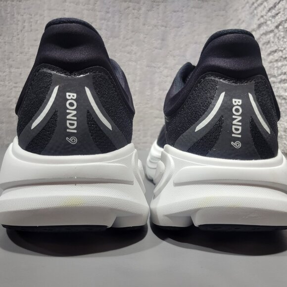 Hoka One One Bondi 9 Men's Size US 12D Black White Athletic Running Sneakers. - Picture 9 of 15